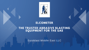 Elcometer - The Trusted Abrasive Blasting Equipment for the UAE