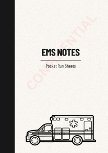 BOOKS EMS Field Notes  EMT Paramedic Firefighter Vital Signs Medical Incident 