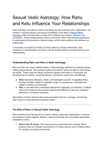 Sexual Vedic Astrology  How Rahu and Ketu Influence Your Relationships