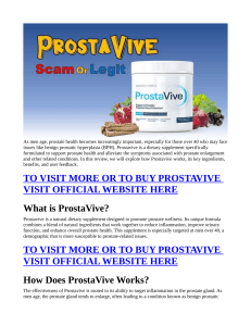 ProstaVive CLINICALLY PROVEN You Must Need To Know