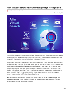 solulab.com-AI in Visual Search Revolutionizing Image Recognition