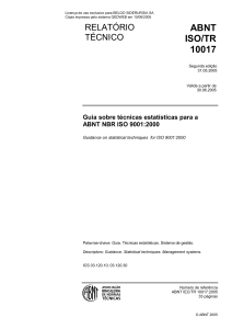 NBR 10017 ABNT ISO TR 10017 - Guias de tecnicas estatisticas para NBR ISO 9001 1994