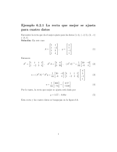 Ajuste de Recta por Mínimos Cuadrados: Ejemplo Resuelto