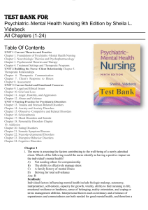 Psychiatric Nursing Test Bank 9th Ed