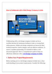 How to Collaborate with a Web Design Company in India