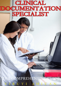 DOWNLOAD Clinical Documentation Specialist  The Comprehensive Guide Mastering the 