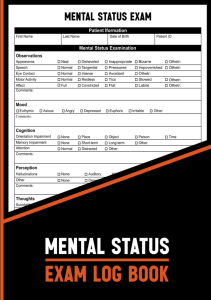 BOOKS Mental Status Exam Log Book This log is used for assessing a person s mental 