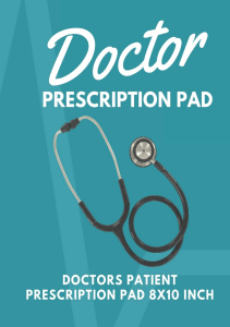 EBOOK Doctor Prescription Pad For Doctors Doctors Patient Prescription Rx Pad Paper 