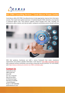 ISO 27001 Consulting Services-Coral eSecure