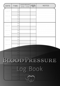 BOOKS Blood Pressure Log Book with heart rate pulse • Empty record sheets for daily 