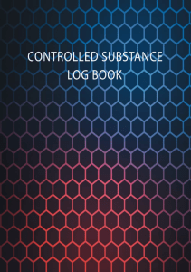 BOOKS Controlled Substance Log Book Controlled Drug Record Book Controlled 