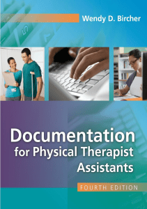 BOOKS Documentation for Physical Therapist Assistants