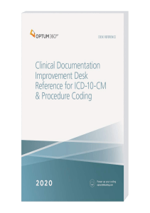 BOOK Clinical Documentation Improvement Desk Ref for ICD 10 CM Procedure Coding 2020