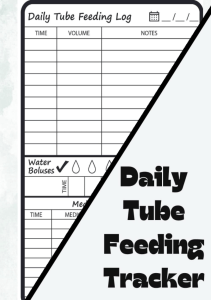 BOOKS Daily Tube Feeding Tracker A log book for feeding tubes Feeding Tube Data For 