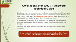 Effective Strategy To Resolve QuickBooks Error 6000 77