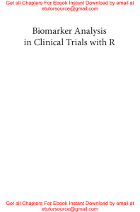 E BOOK Biomarker Analysis in Clinical Trials with R Chapman & HallCRC Biostatistics Series 1st Edition by Nusrat Rabbee