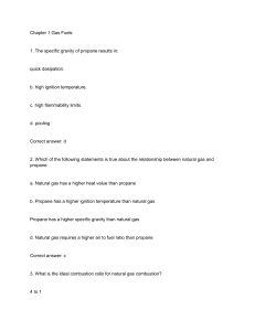 Gas Fuels & Appliance Test Questions