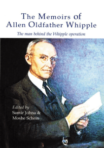 READ The Memoirs of Allen Oldfather Whipple The Man Behind the Whipple Operation