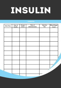 READ Insulin Log Book Monitor Blood Sugar Levels Insulin Injections