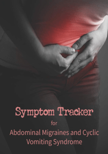 DOWNLOAD Symptom Tracker for Abdominal Migraines and Cyclic Vomiting Syndrome Pain 