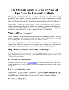 The Ultimate Guide to Using PixNova AI Face Swap for Fun and Creativity