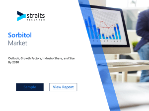 Sorbitol Market: Size, Trends, Opportunities, and Growth Forecast by 2032