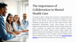 Collaboration in Mental Health Care