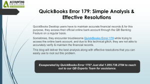 How to Overcome QuickBooks Error 179