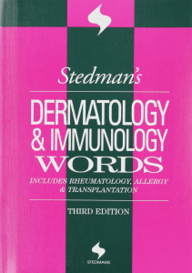 EBOOK Stedman s Dermatology Immunology Words Includes Rheumatology Allergy And 