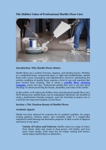 The Hidden Value of Professional Marble Floor Care