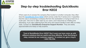 QuickBooks Error H2O2: A Comprehensive Guide