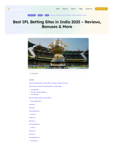 Best IPL Betting Sites in India 2025 – Reviews, Bonuses & More