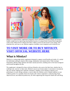 MITOLYN FRAUD OR LEGIT Shocking TRUTH