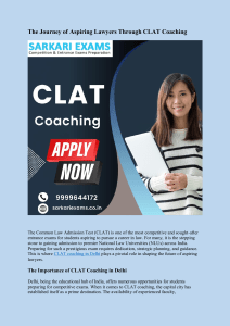 The Journey of Aspiring Lawyers Through CLAT Coaching