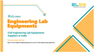 Civil Engineering Lab Equipments Suppliers in India