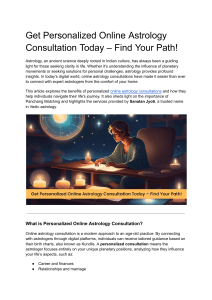 Get Personalized Online Astrology Consultation Today – Find Your Path