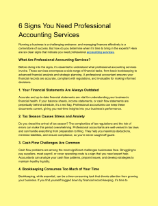 6 Signs Your Business Needs Accounting Services