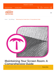 Screen Room Maintenance: A Comprehensive Guide