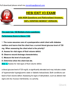 2024 Hesi Exit Exam V3 with NGN Questions and Verified Rationalized Answers, 100 Guarantee Pass watermark