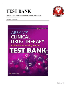 Abrams clinical drug therapy rationales for nursing practice 12th edition geralyn frandsen test bank (1) watermark