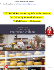 Accounting information systems 3RD edition richardson test bank (1) - Copy watermark