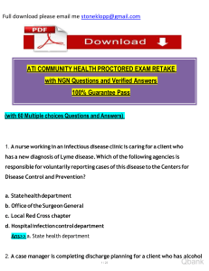 ATI Community Health Proctored Exam Retake (2023 - 2024) with NGN Questions and Verified Rationalized Answers, Passing Score Guarantee. watermark