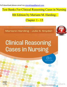 Clinical reasoning cases in nursing 8th edition harding snyder test bank watermark