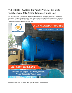 1.Produsen Bio Septic Tank Melayani Batu Ampar Kabupaten Tanah Laut