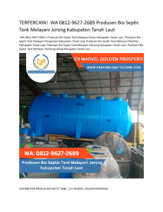 3.Produsen Bio Septic Tank Melayani Jorong Kabupaten Tanah Laut