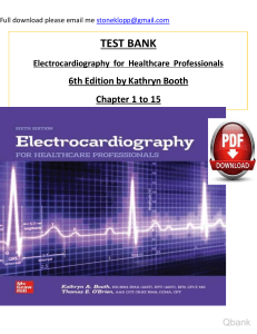 Ebook. Solution Manual and Test Bank for electrocardiography for healthcare professionals 6th edition kathryn booth watermark