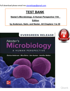 Ebook. Solution Manual and Test Bank for nester s microbiology a human perspective 11th edition by denise anderson watermark