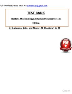 Ebook. Solution Manual and Test Bank for nesters microbiology a human perspective 11th edition by denise anderson watermark