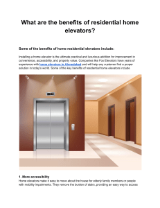 What are the benefits of residential home elevators