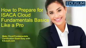 ISACA Cloud Fundamentals Study Guide